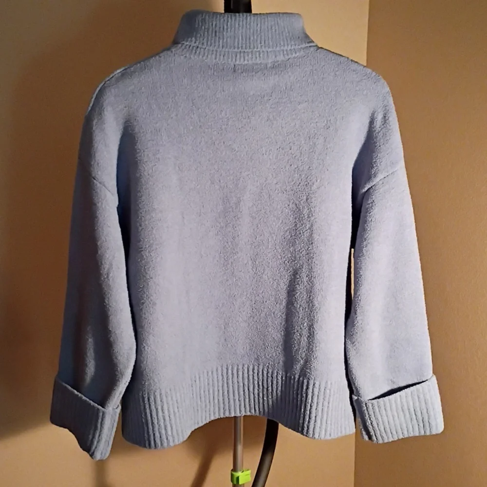 Merokeety Chic Lighter Blue Turtleneck Sweater Size XL - Picture 5 of 13